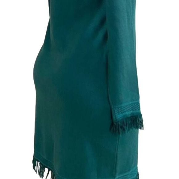 NANETTE LEPORE Luciana Knit Fringe Trim Sweater Dress Size M Night Garden *ND14 - Picture 4 of 7
